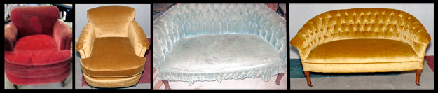 Before and after upholstery photos