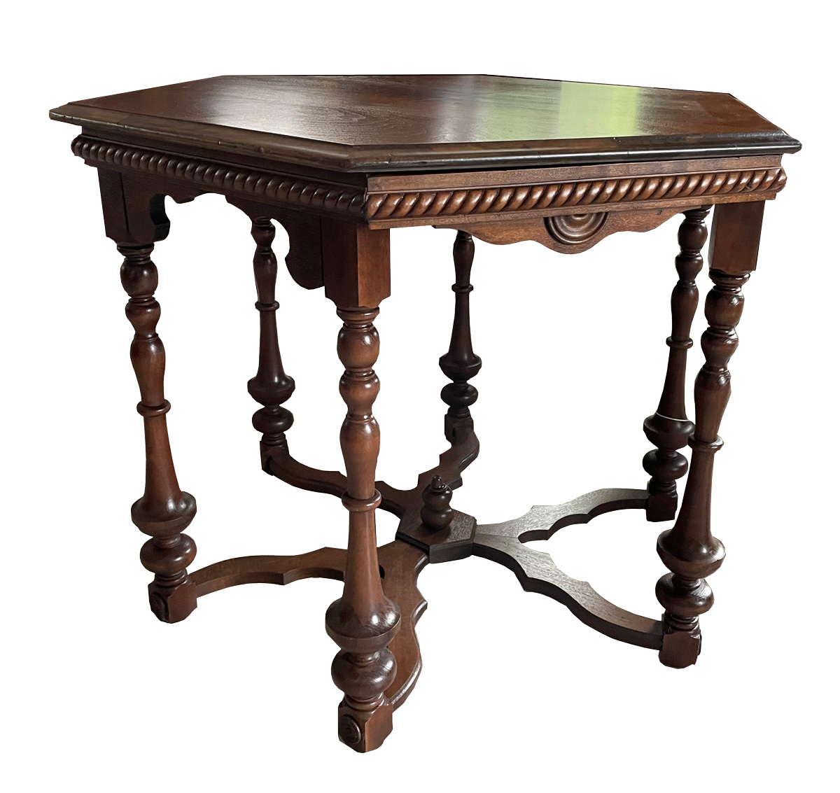 restored hexagon table